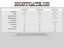 Tablet Screenshot of hostgate.us